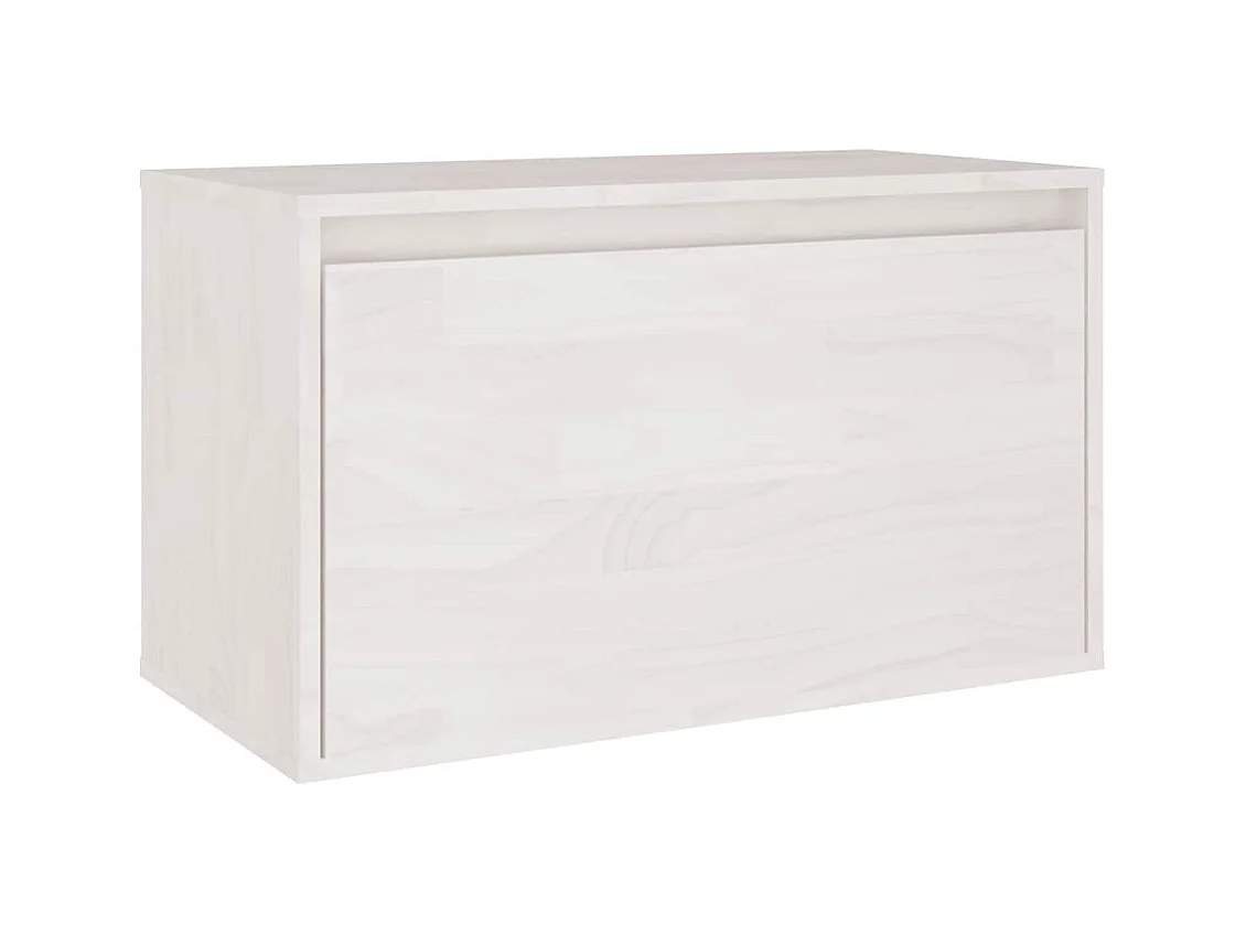 3-delige tv-kast Wit Massief grenenhout