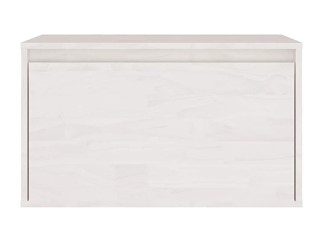 3-delige tv-kast Wit Massief grenenhout