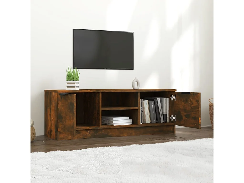 Mobile TV in rovere affumicato 102x35x36,5 cm in legno ingegnerizzato