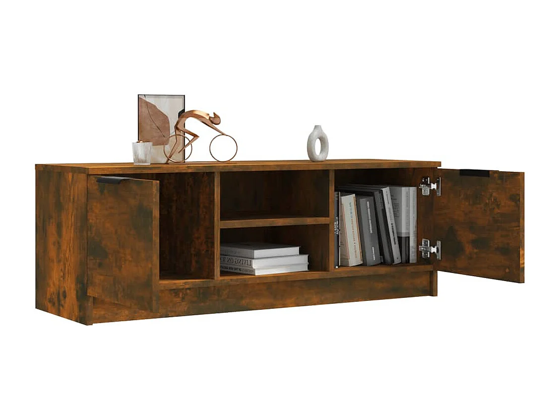 Mobile TV in rovere affumicato 102x35x36,5 cm in legno ingegnerizzato
