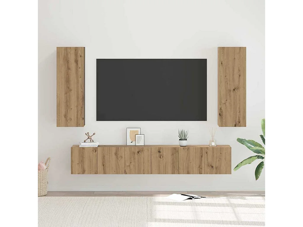 Ensemble meuble TV 4 pcs chêne artisanal 30,5 x 30 x 90 cm