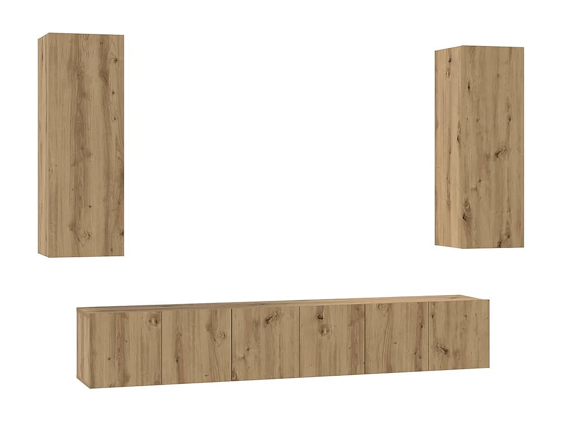 Ensemble meuble TV 4 pcs chêne artisanal 30,5 x 30 x 90 cm