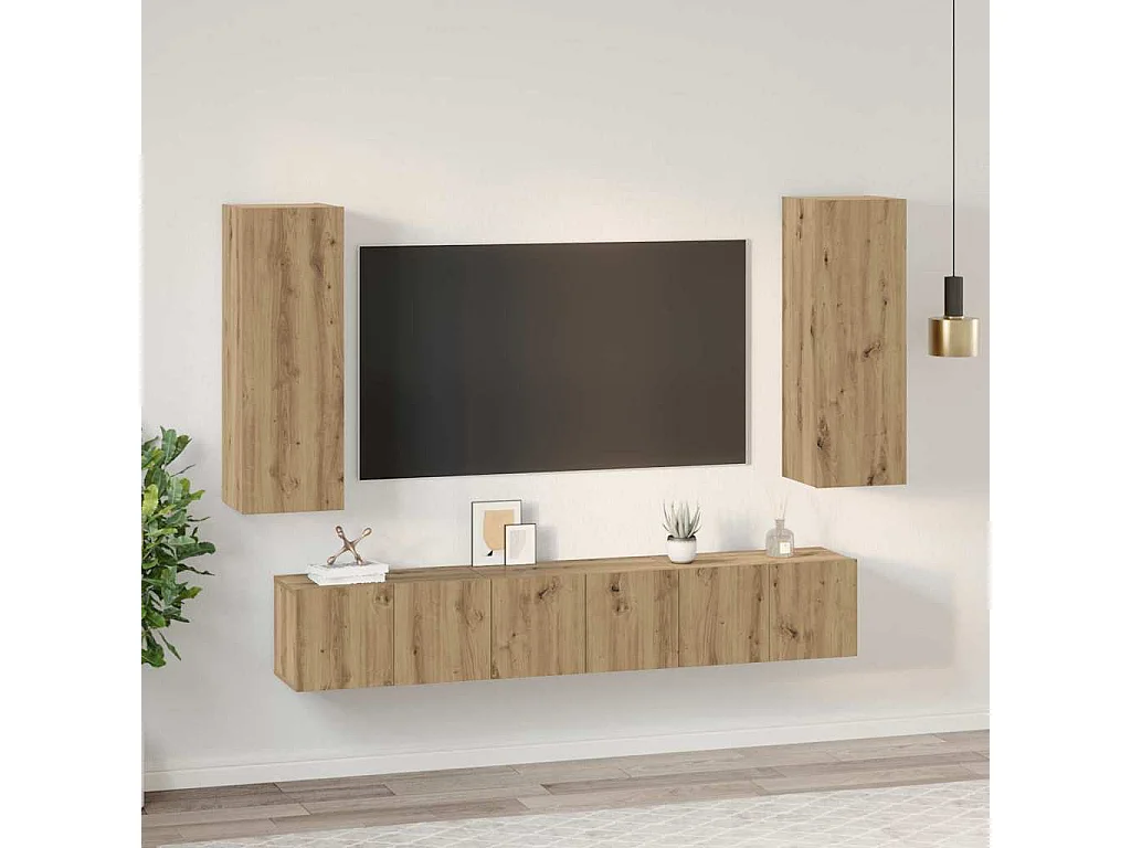Ensemble meuble TV 4 pcs chêne artisanal 30,5 x 30 x 90 cm
