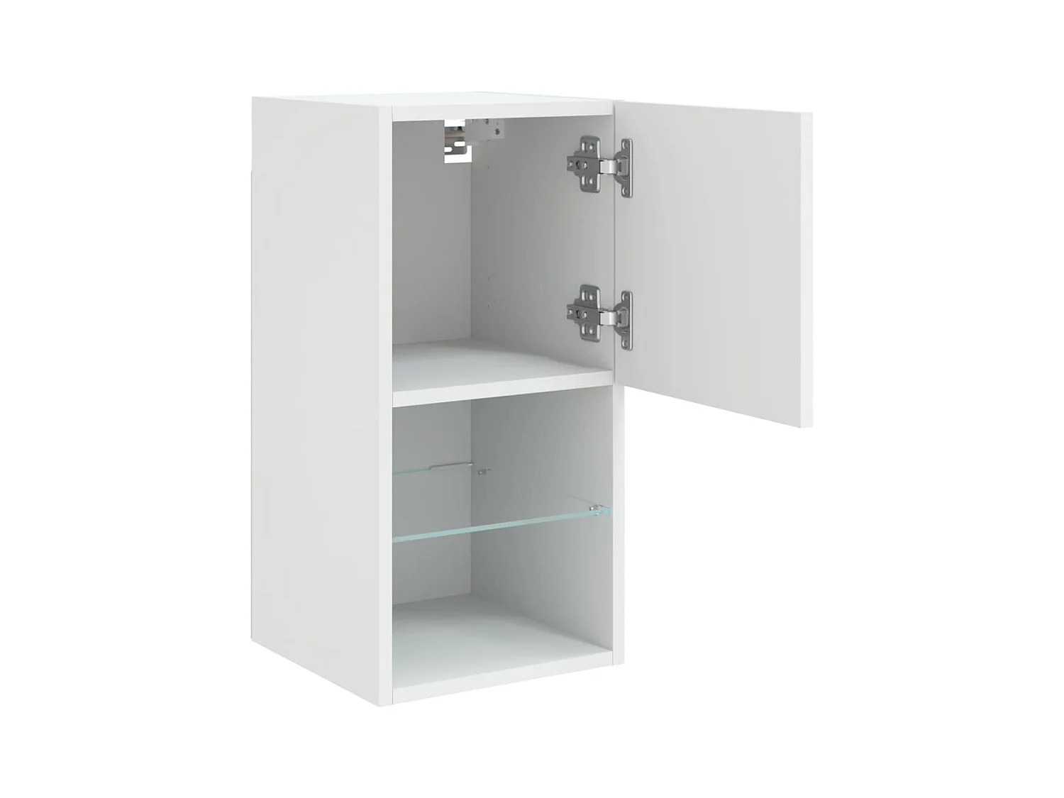 Mobili TV con luci LED 2 pezzi bianchi 30,5x30x60 cm