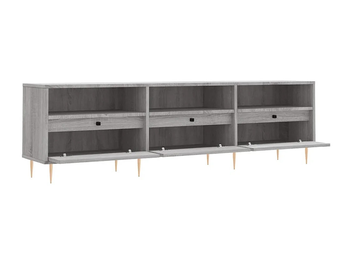 Meuble TV sonoma gris 150x30x44,5 cm bois d'ingénierie