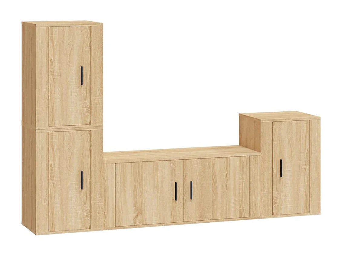 Ensemble de meubles TV 4 pcs Chêne sonoma Bois d'ingénierie