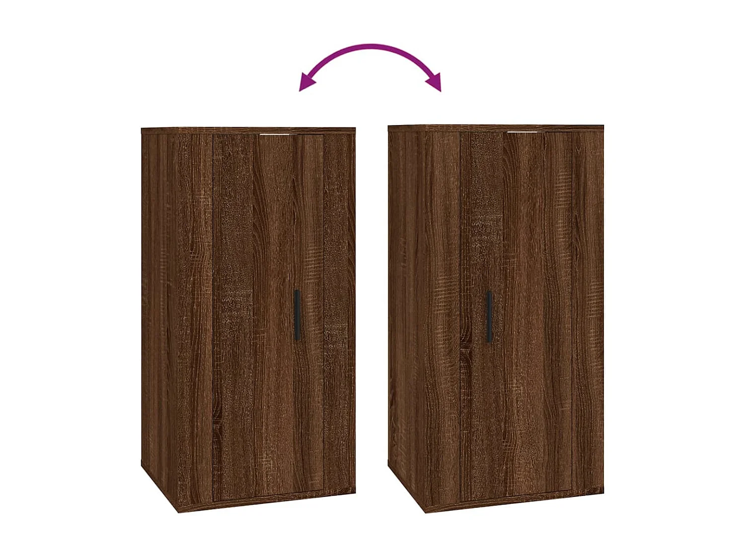 Wandmeubel Bruin eiken 40x34,5x80 cm