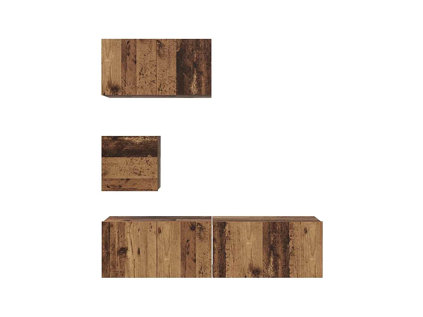 Ensemble meuble TV 4 pcs Bois ancien 60 x 30 x 30 cm