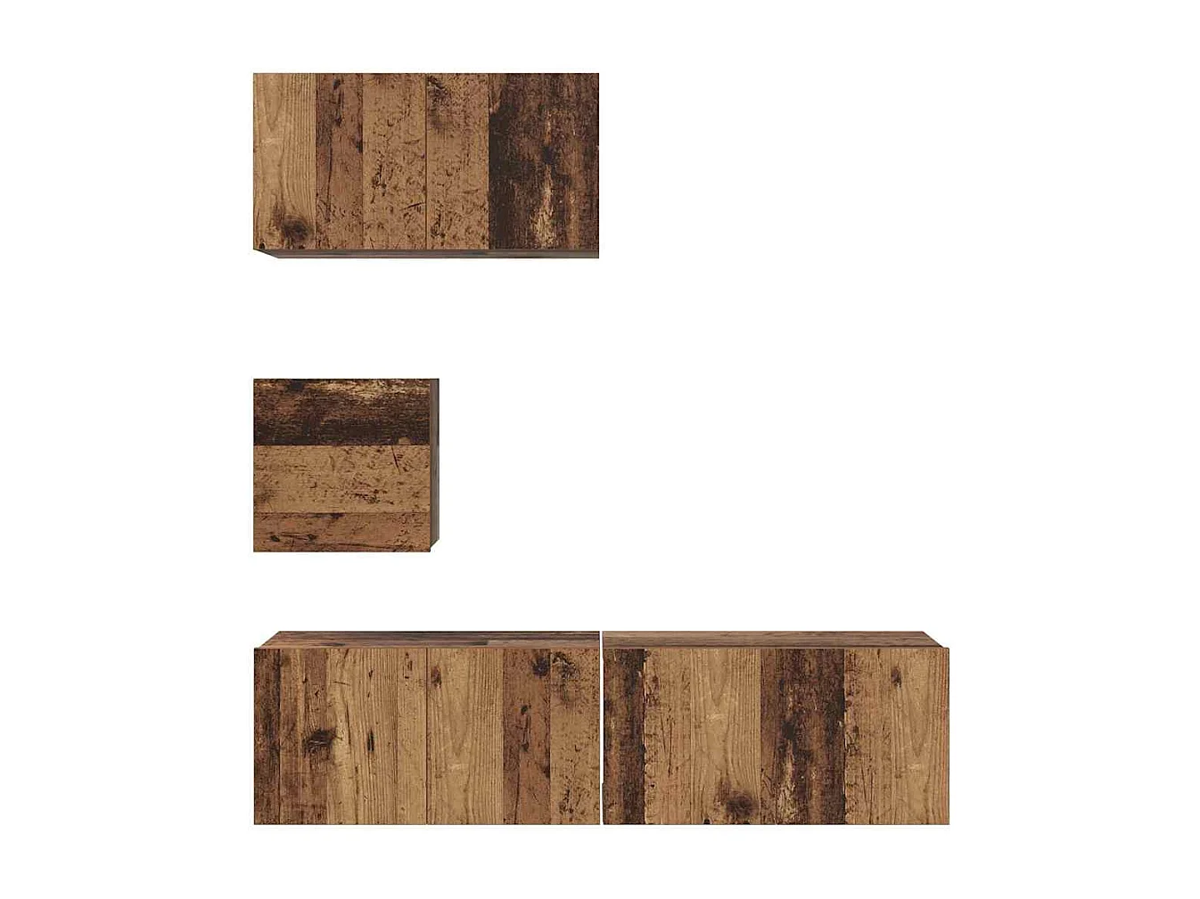 Ensemble meuble TV 4 pcs Bois ancien 60 x 30 x 30 cm