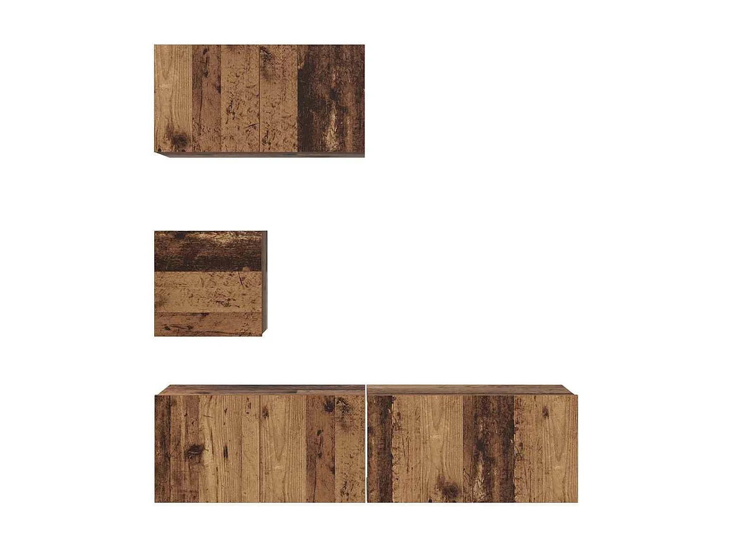 Ensemble meuble TV 4 pcs Bois ancien 60 x 30 x 30 cm