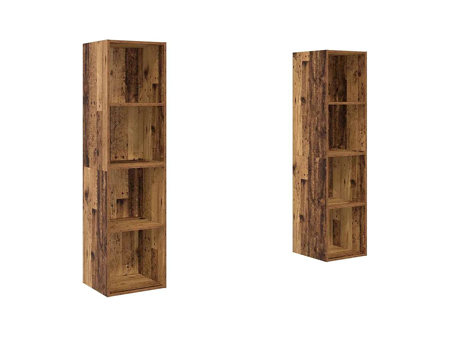 Mobile TV 2 pezzi Marrone 37 x 37 x 142,5 cm Legno ingegnerizzato