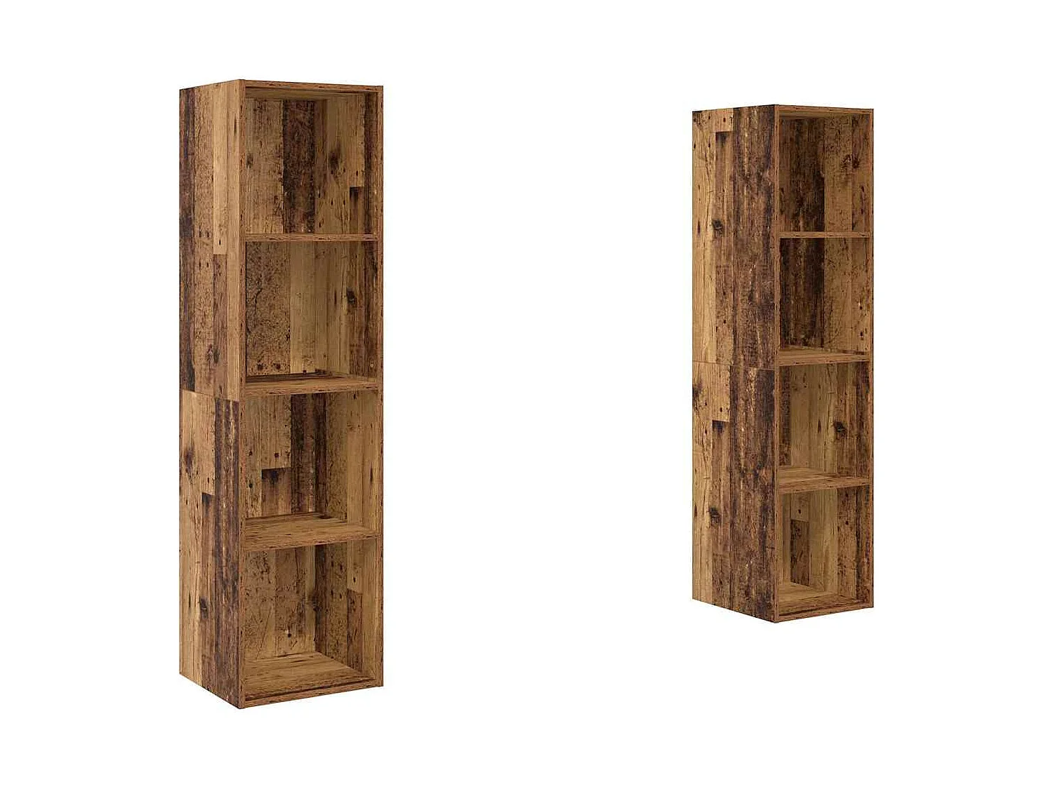 Meuble TV 2 pcs Marron 37 x 37 x 142.5 cm Bois d'ingénierie