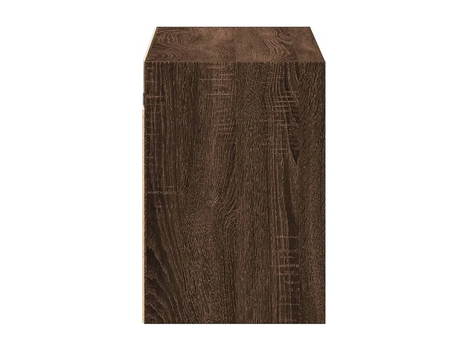 TV-wandmeubel met ledverlichting, bruin eiken, 100x31x45 cm