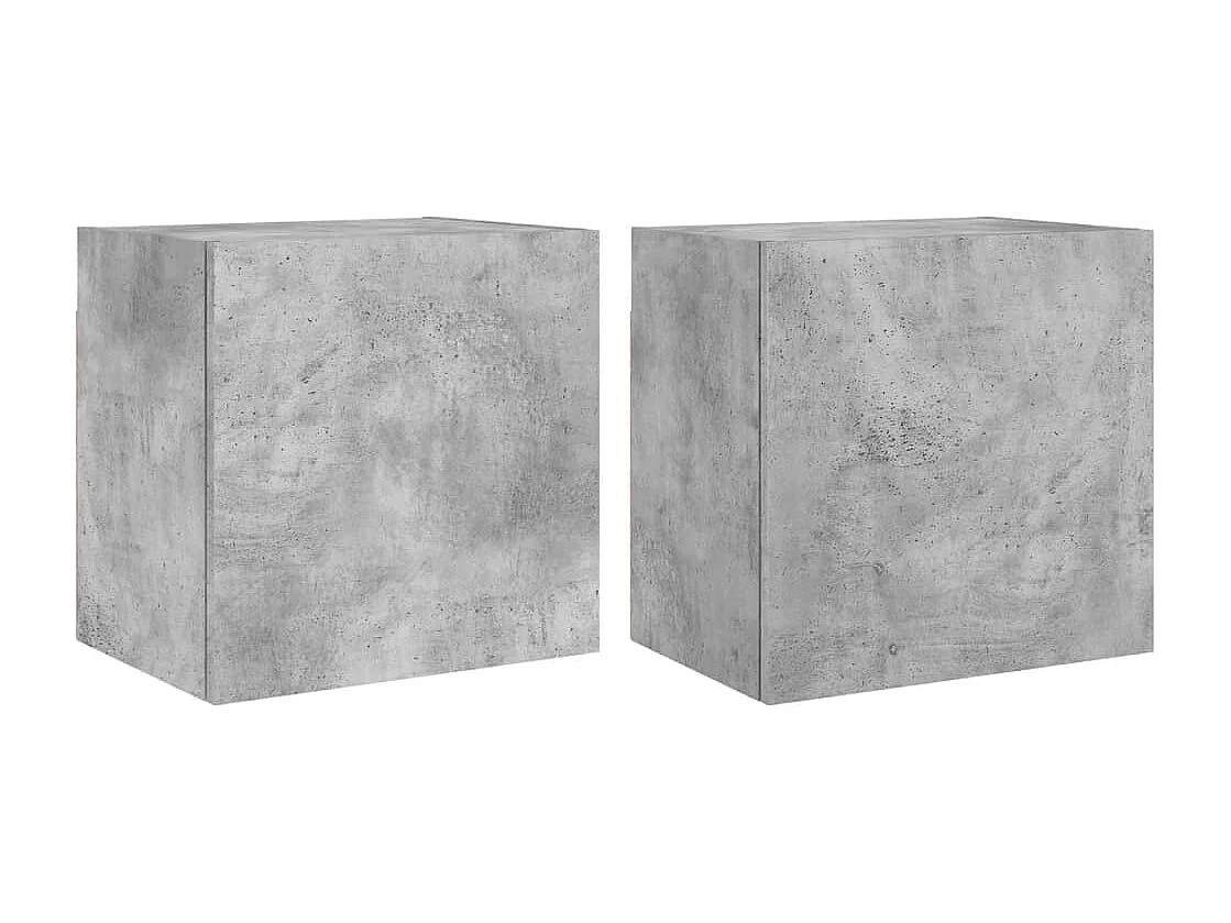 muebles de TV de pared de madera de ingeniería gris hormigón de 40,5 x 30 x 40 cm