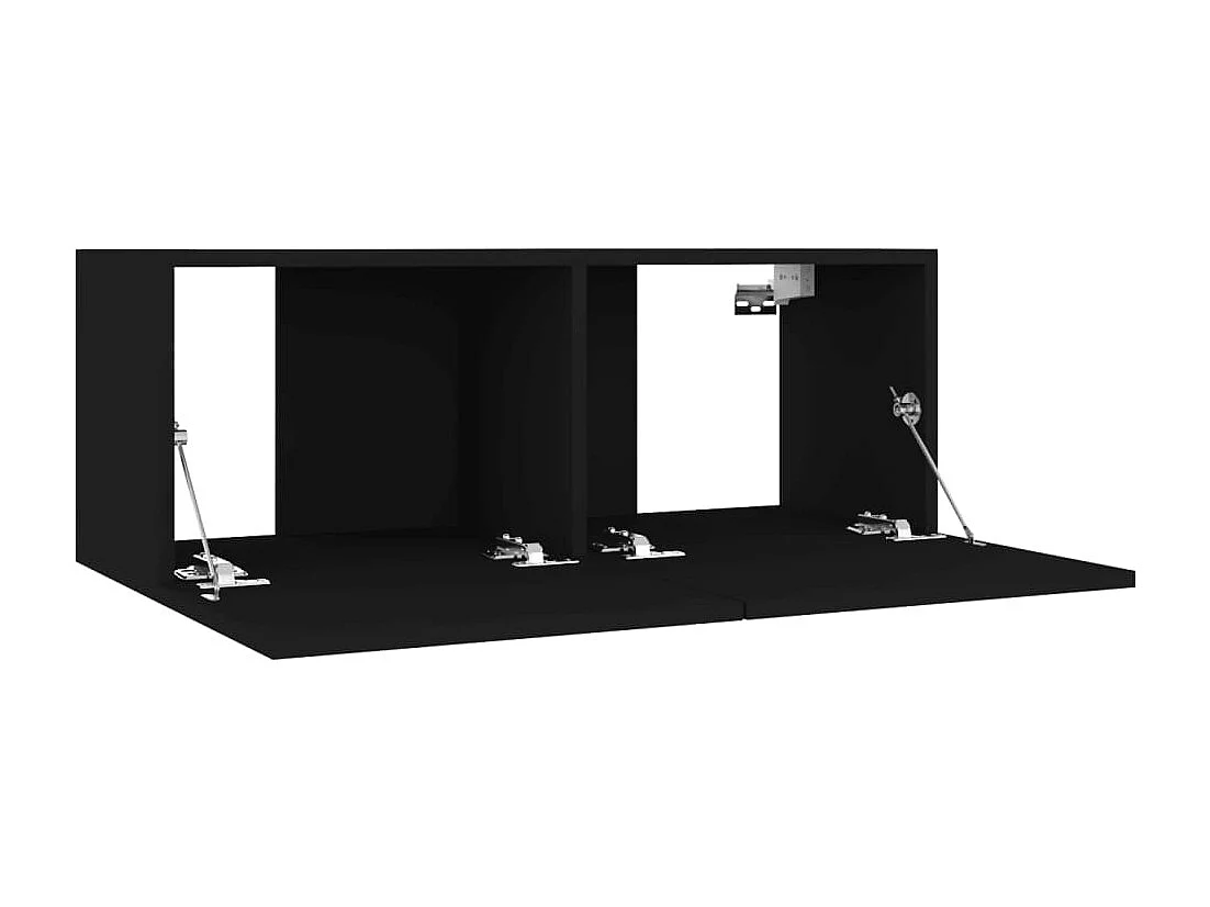 Ensemble de meubles TV 3 pcs Noir Bois d'ingénierie