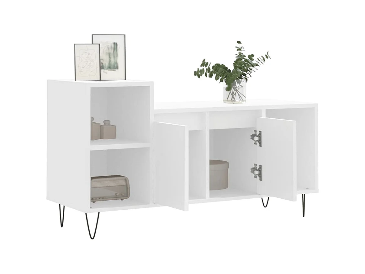 Witte tv-kast 100x35x55 cm Technisch hout