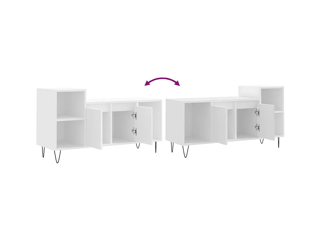 Witte tv-kast 100x35x55 cm Technisch hout