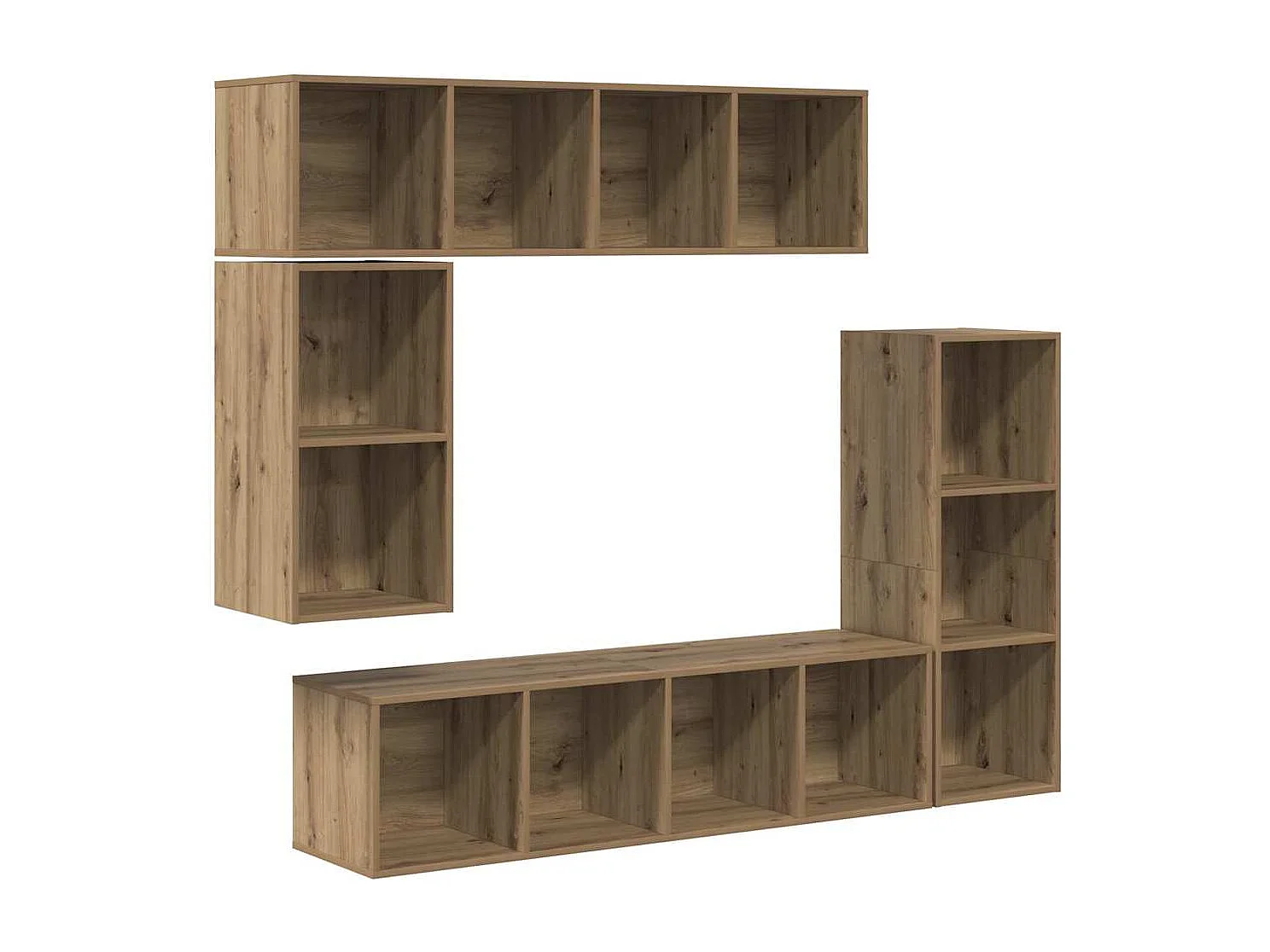 Ensemble meuble TV 4 pcs chêne artisanal 37 x 37 x 142.5 cm