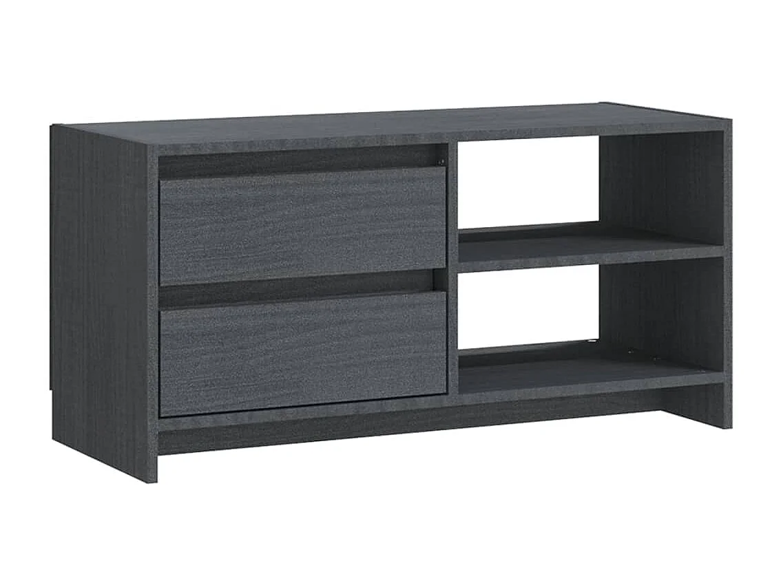 Grijze tv-kast 80x31x39 cm Massief grenenhout
