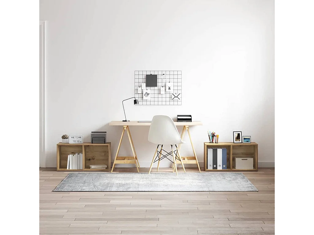 Ensemble meuble TV 2 pcs chêne artisanal 72 x 35 x 36.5 cm