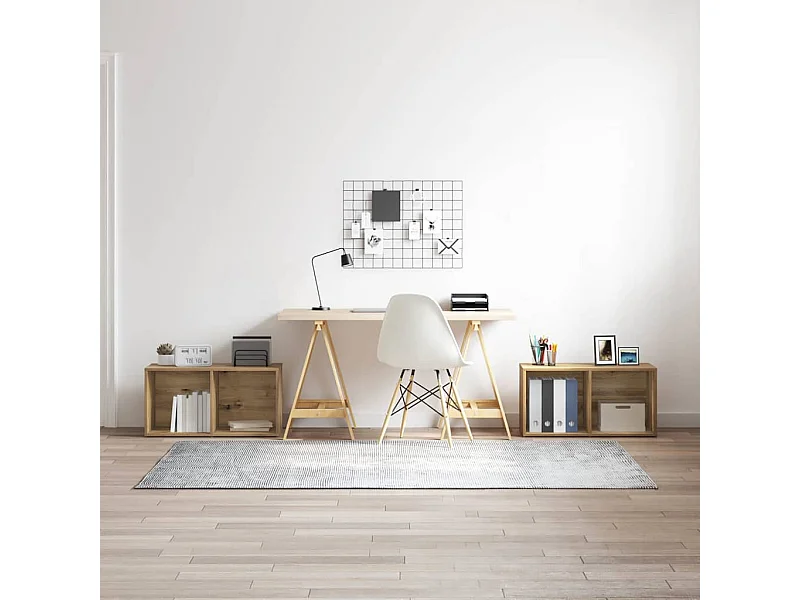 Ensemble meuble TV 2 pcs chêne artisanal 72 x 35 x 36.5 cm