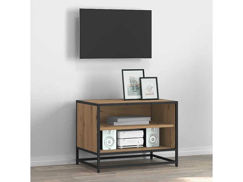 Handgemaakte eikenhouten tv-kast 61 x 40 x 46 cm Technisch hout