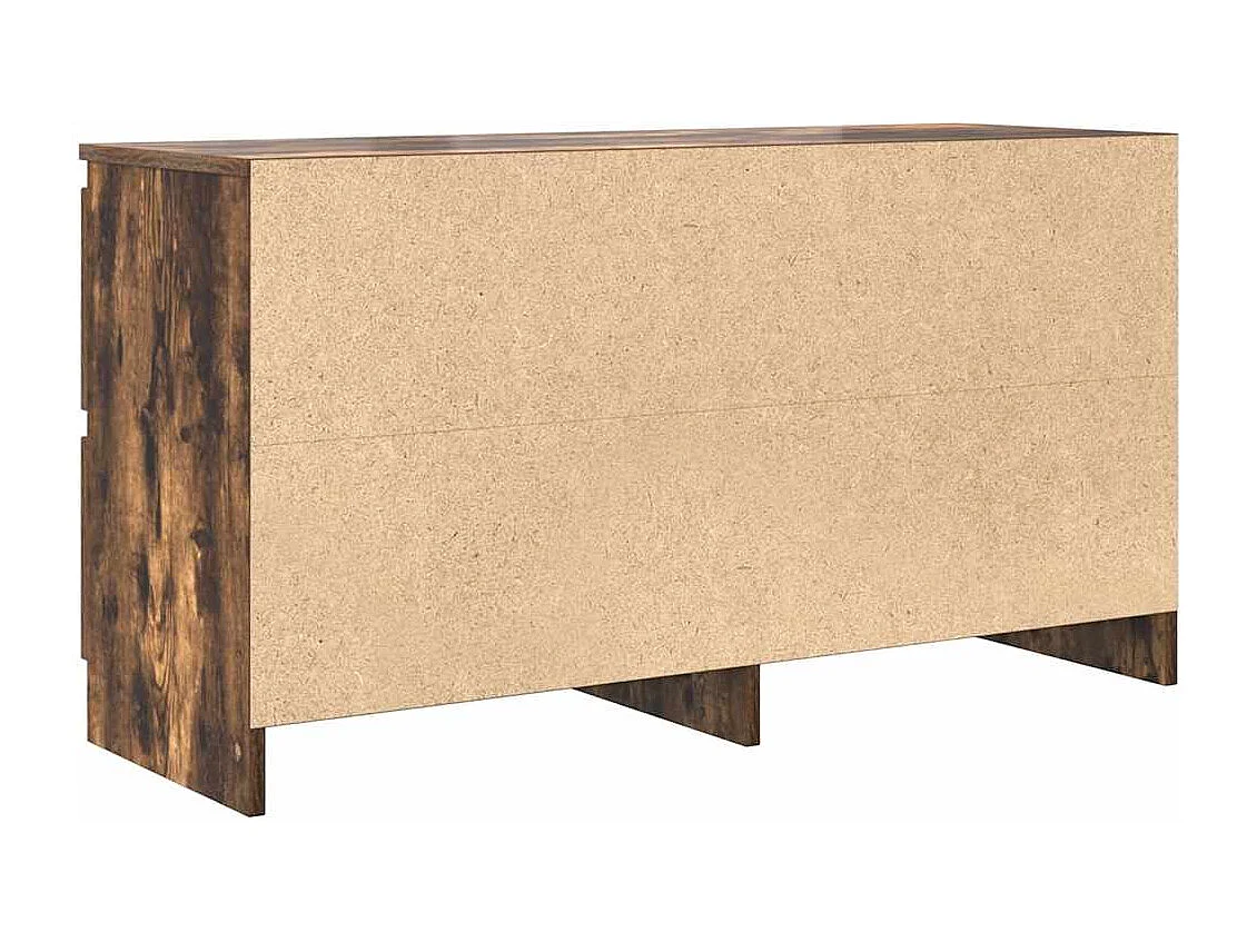 Meuble TV chêne fumé 100x35x54 cm bois d'ingénierie