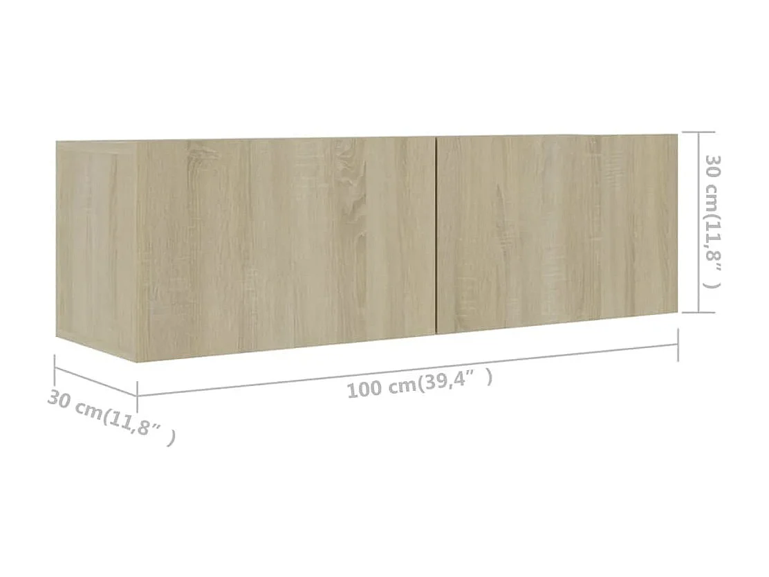 Ensemble de meuble TV 6 pcs Chêne sonoma Bois d'ingénierie