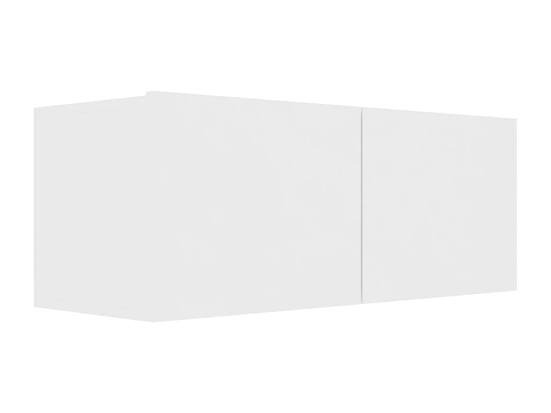 Ensemble de meubles TV 2 pcs Blanc Bois d'ingénierie