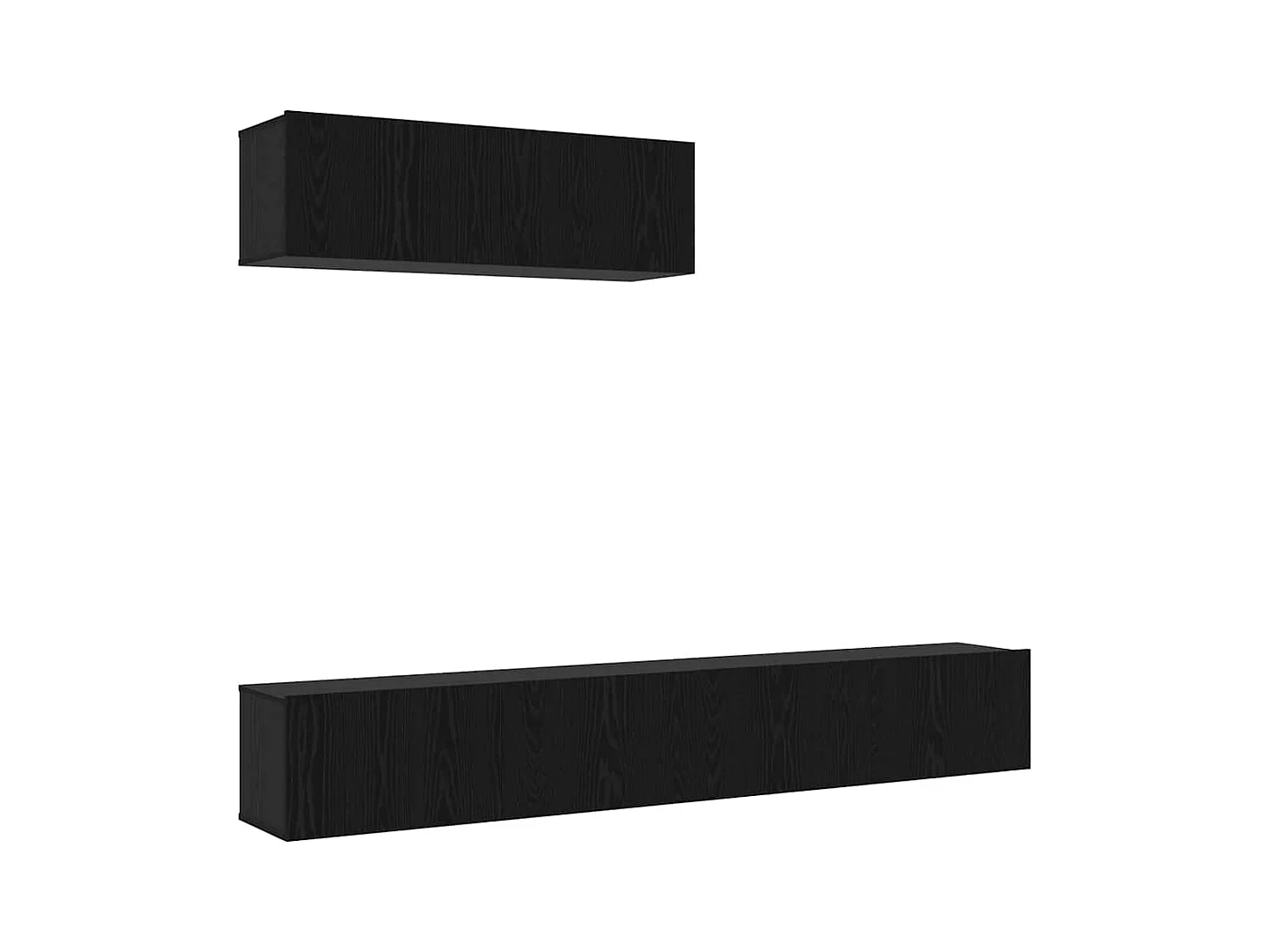 3-delige tv-meubelset Zwart eiken 200 x 30 x 30 cm