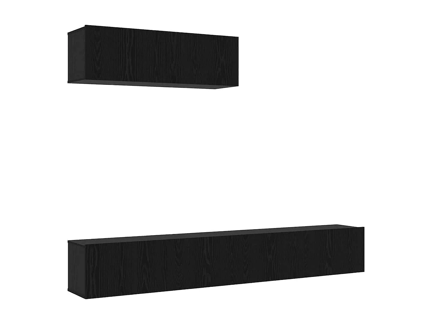 3-delige tv-meubelset Zwart eiken 200 x 30 x 30 cm