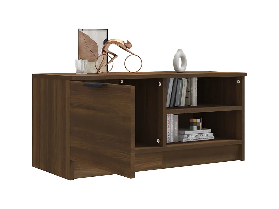 Meuble TV Chêne marron 80x35x36,5 cm Bois d'ingénierie
