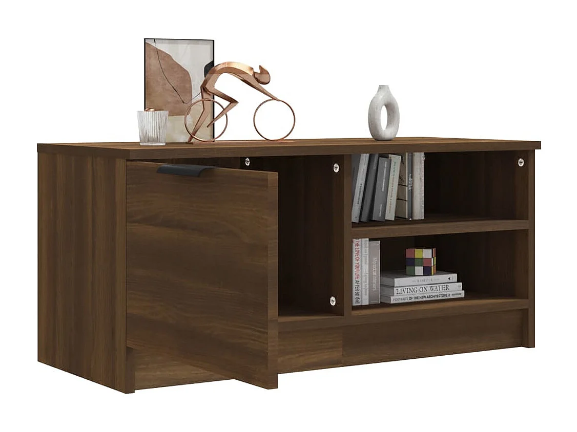 Meuble TV Chêne marron 80x35x36,5 cm Bois d'ingénierie