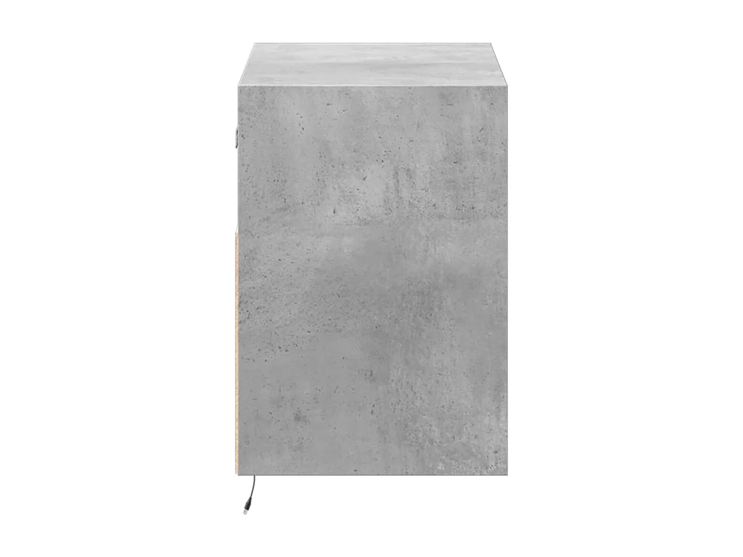 Mobile porta TV a parete con luci LED, grigio cemento, 80x31x45 cm