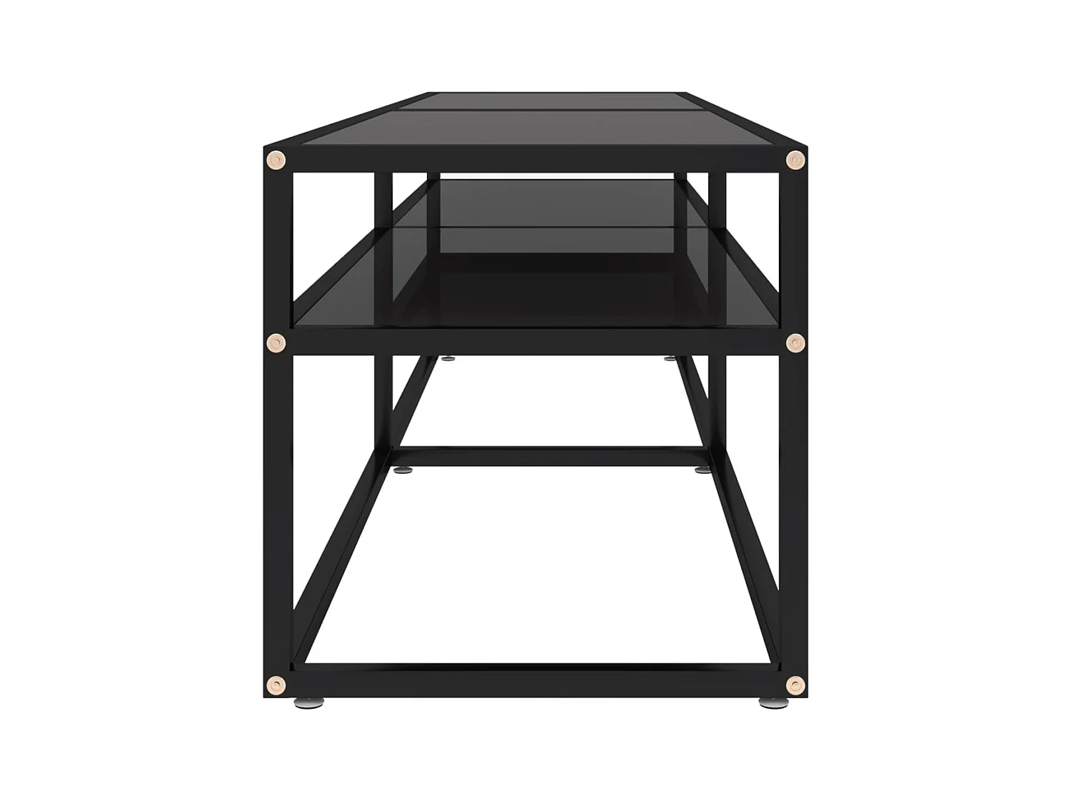 Zwarte tv-kast 160x40x40,5 cm gehard glas