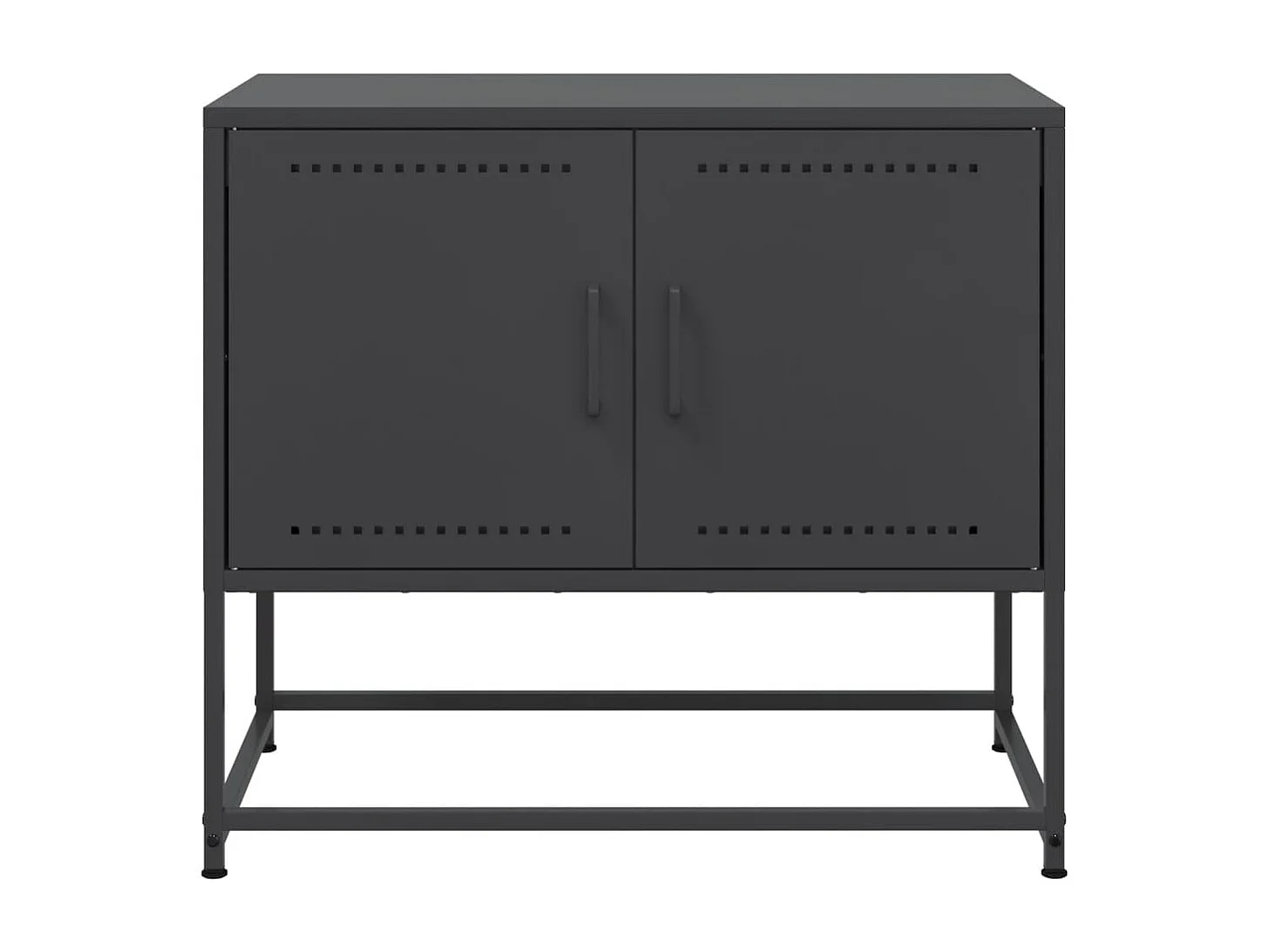 Meuble TV noir 68,5x39x60,5 cm acier