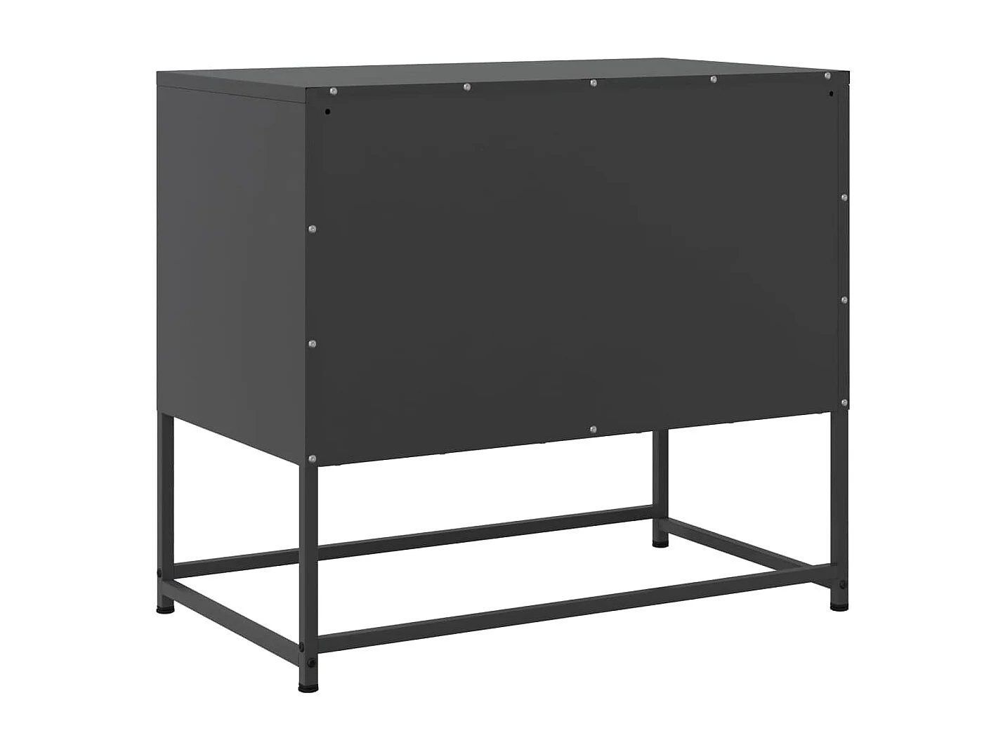 Meuble TV noir 68,5x39x60,5 cm acier