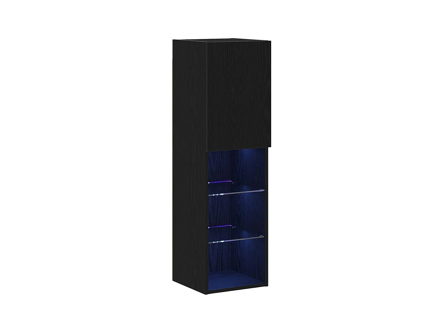 Meuble TV 2 pcs Noir 30.5 x 30 x 102 cm Bois d'ingénierie