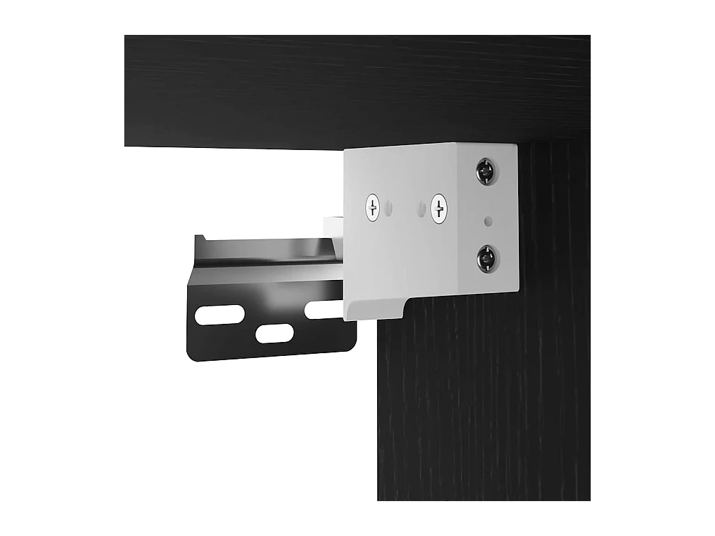 Meuble TV 2 pcs Noir 30.5 x 30 x 102 cm Bois d'ingénierie