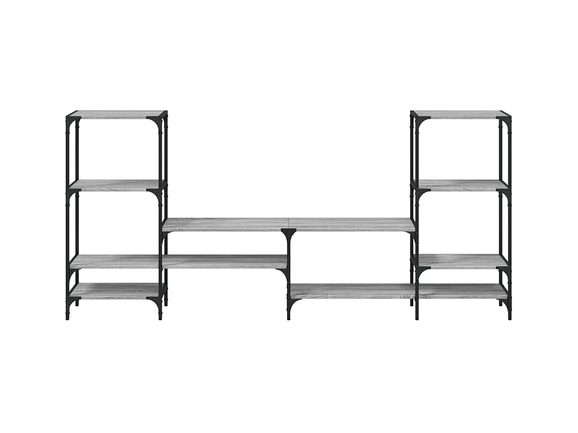 Meuble TV sonoma gris 206,5x28,5x95 cm bois d'ingénierie