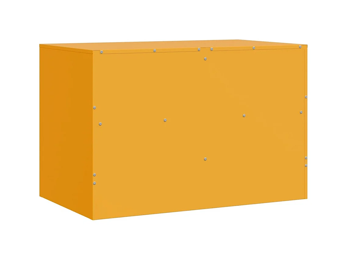 Mueble TV 2 piezas amarillo mostaza 67x39x44 cm acero