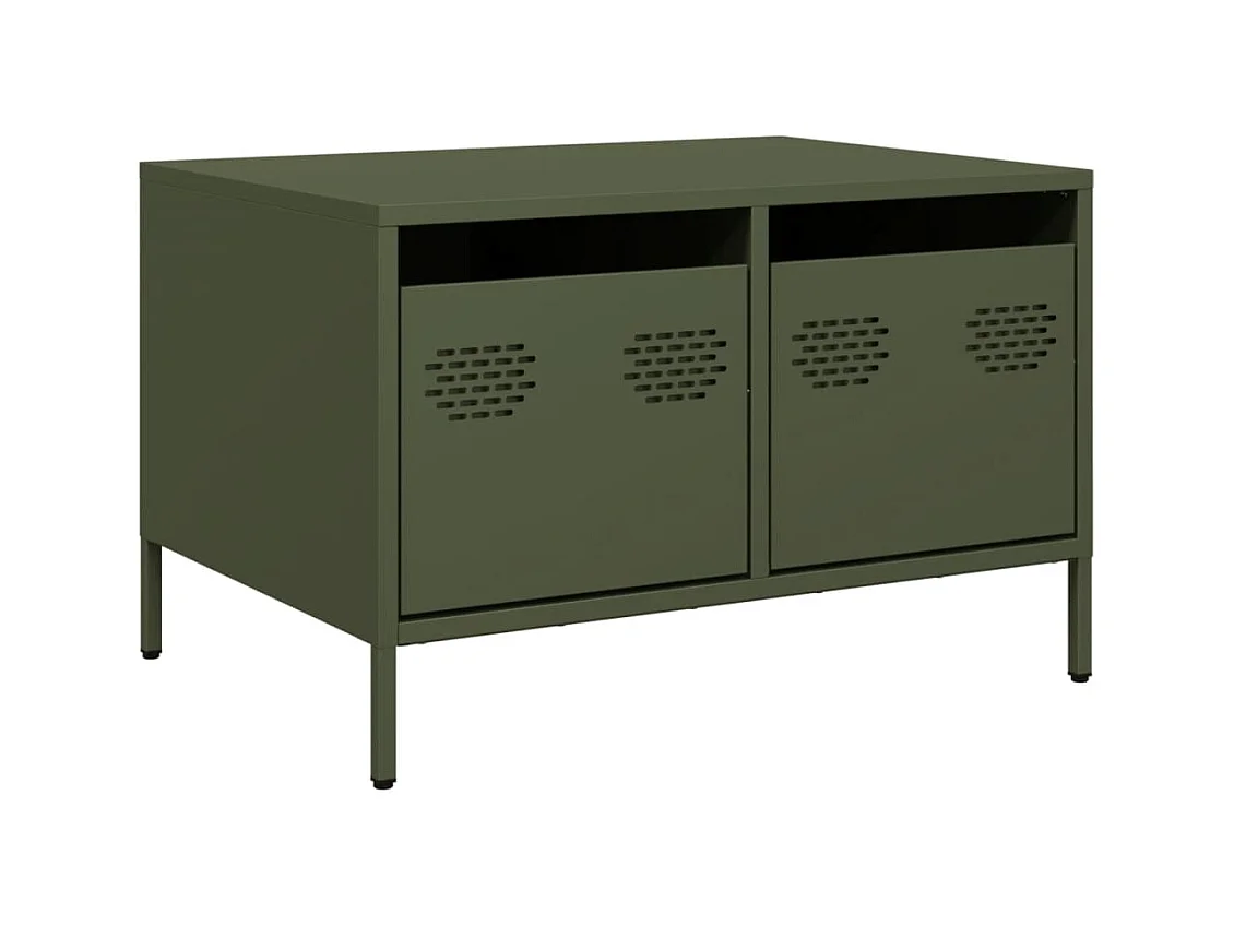 Olijfgroene tv-kast 68x50x43,5 cm koudgewalst staal