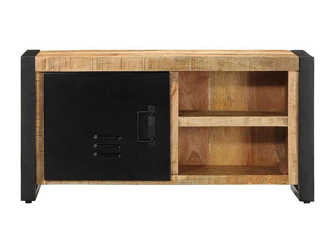 Meuble TV 80x30x40 cm bois massif de manguier brut