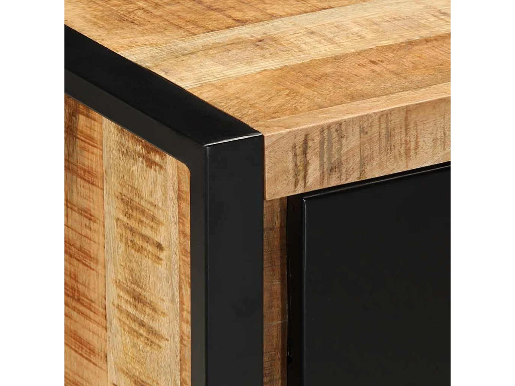 Meuble TV 80x30x40 cm bois massif de manguier brut