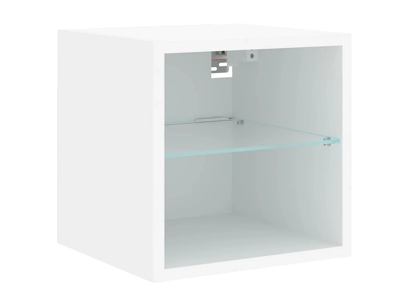 Wandmontierte TV-Schränke mit LED-Leuchten 2 Stück weiß 30x28,5x30 cm