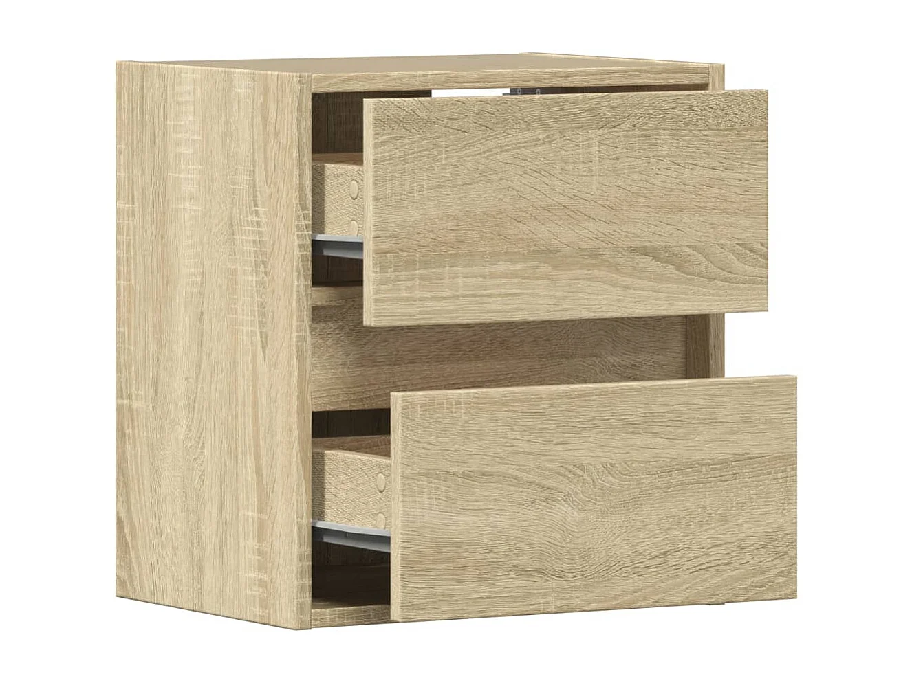 Mobili TV a parete con luci LED, 2 pezzi, rovere Sonoma, 41x31x45 cm