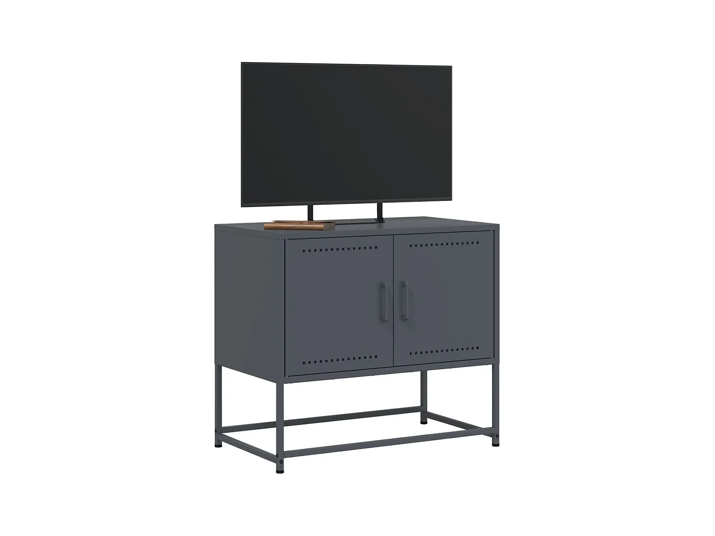 Meuble TV anthracite 68,5x39x60,5 cm acier