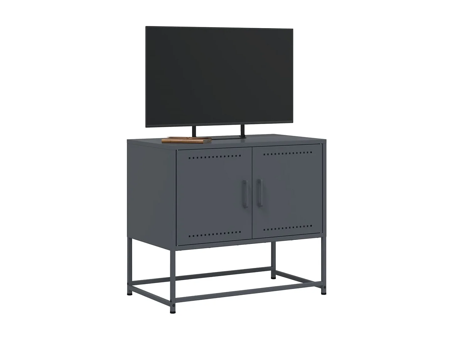 Meuble TV anthracite 68,5x39x60,5 cm acier