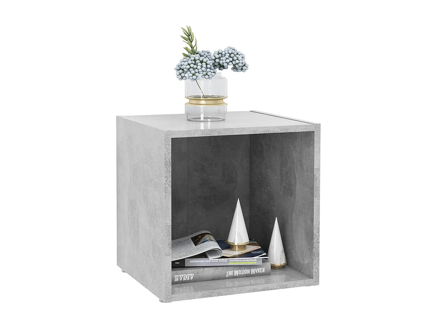 Meubles TV 2 pcs gris béton 37x35x37 cm bois d’ingénierie