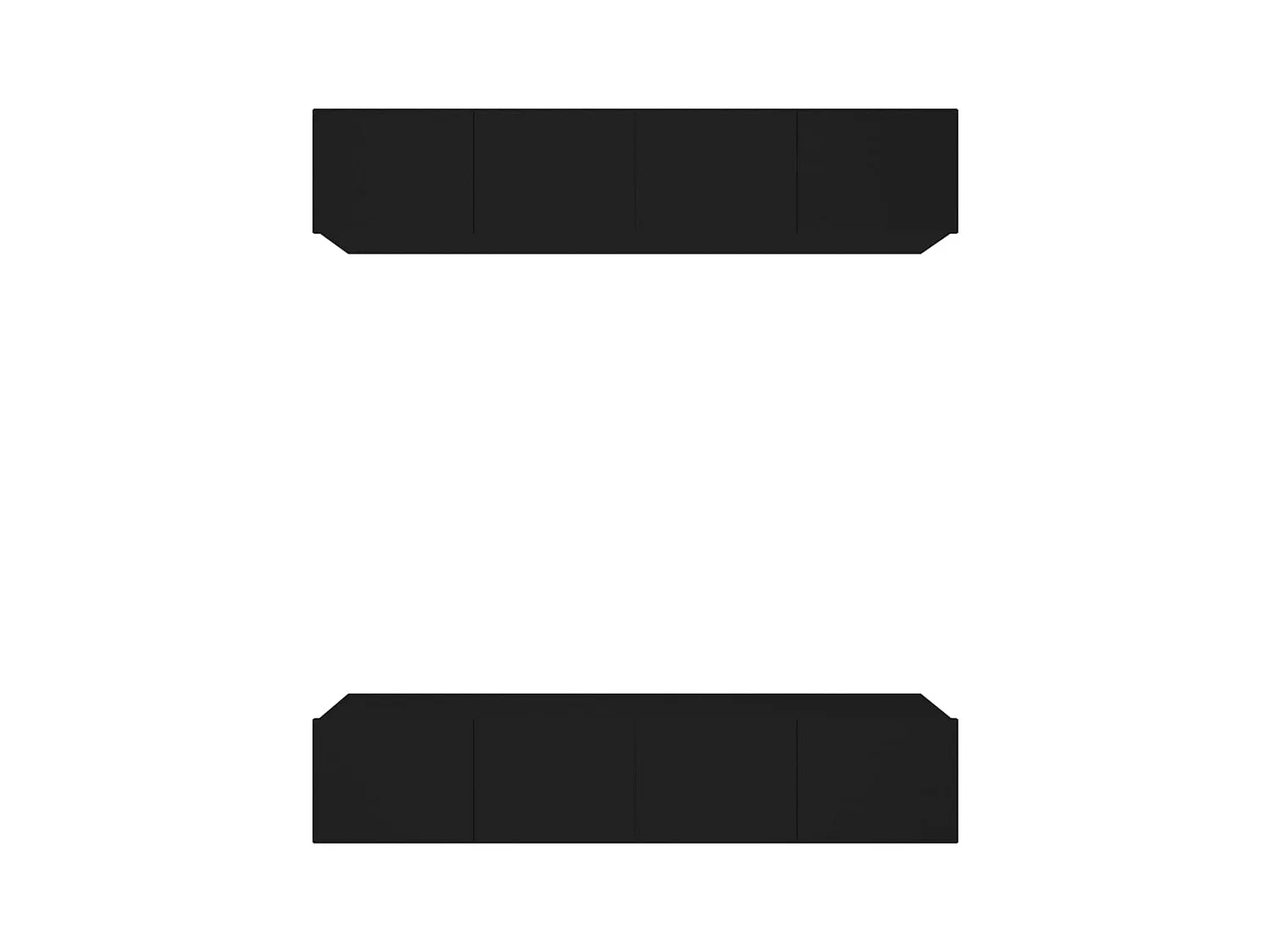 TV-kast 4 stuks Zwart 80x30x30 cm Bewerkt hout